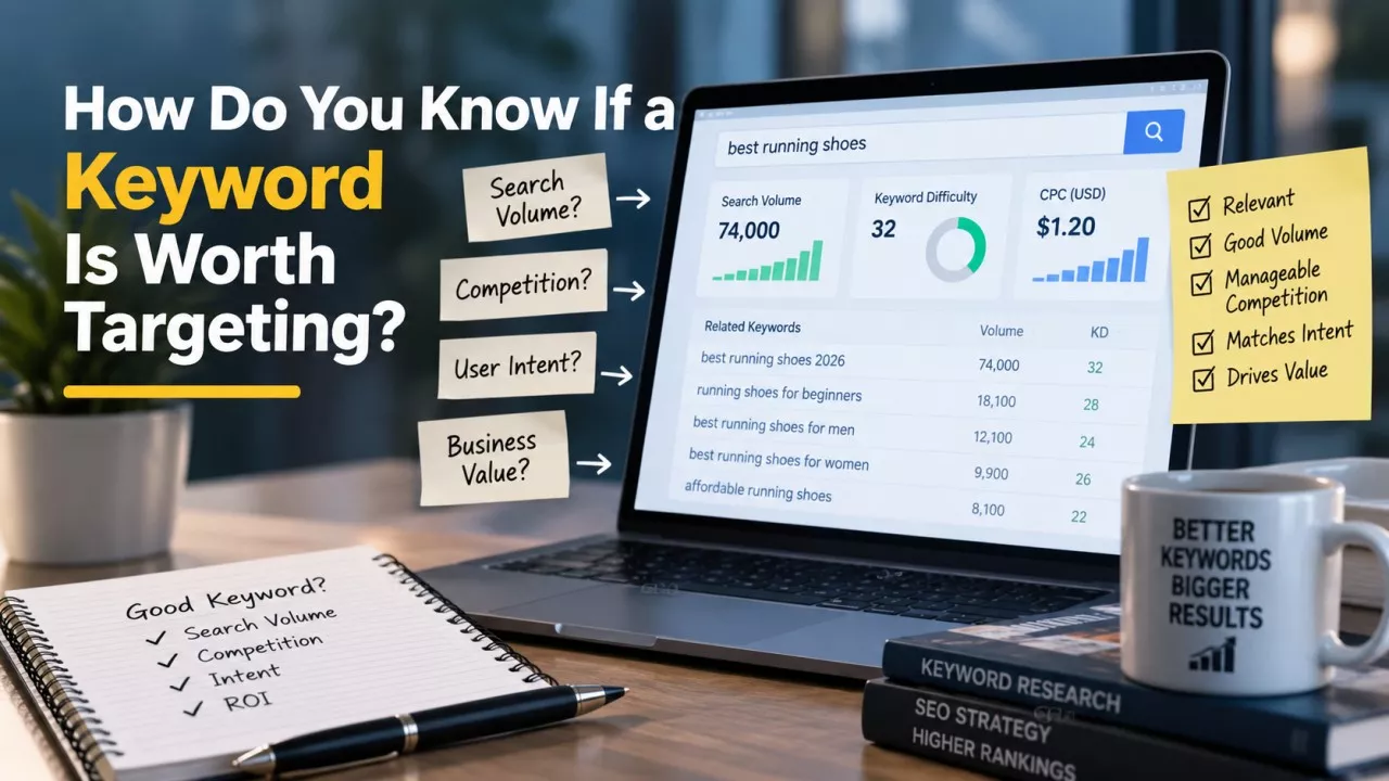 Notepad showing search volume, click share, conversion rate and lead value multiplied together